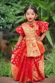 বাচ্চাদের জন্য নরম ও আরামদায়ক কাতান শাড়ি